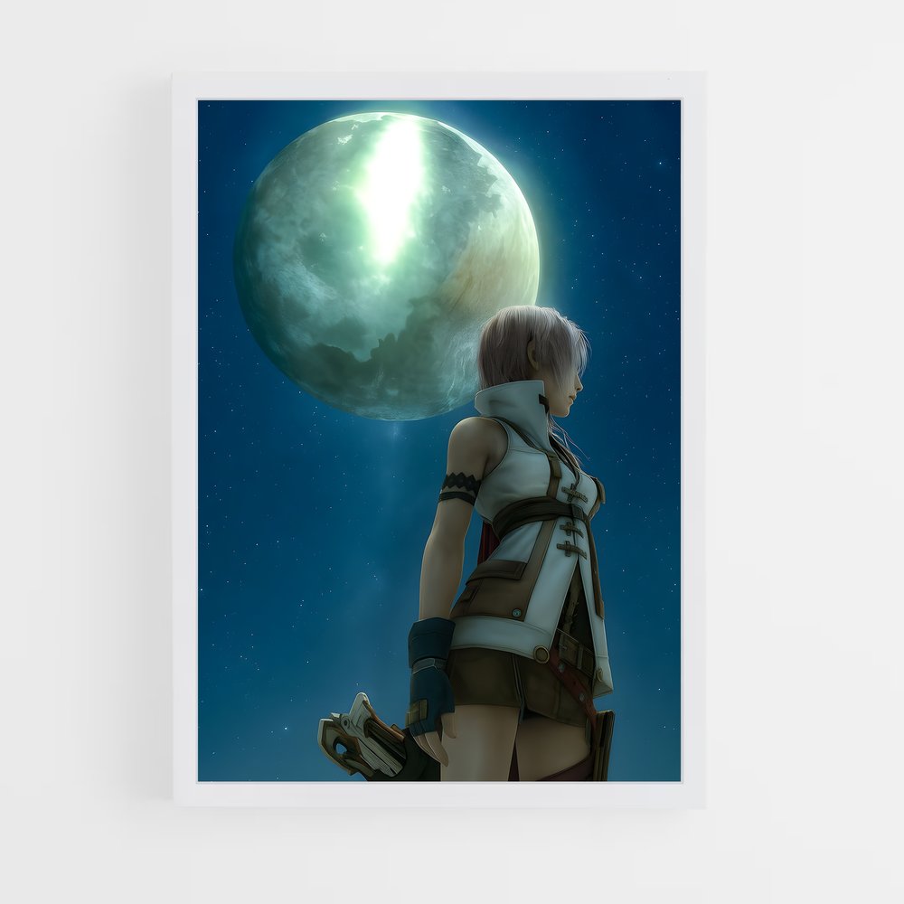 Poster Lightning Lune – affiche Final Fantasy (vue 3)